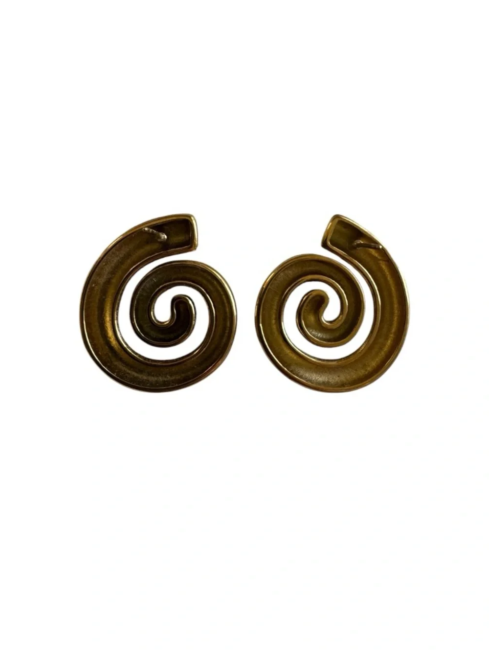 Gold Spiral Stud Earrings